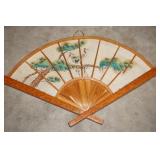 Fan Wall Decor beige background