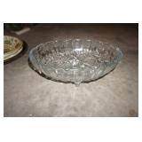 Grapes & Leaves Clear Fruit Bowl