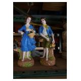 2 Porcelain Figurine of a Little Girl & Little Boy