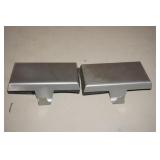 2 Silver Tone Christmas Stocking Holders