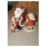 Pair of Santa Clauses Figurines