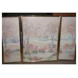 Framed Picture of Spring Time Set of 3 Pictures