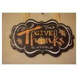 Give Thanks Wall Hanging Wall Decor