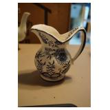 Small Vtg Blue Onion Pitcher
