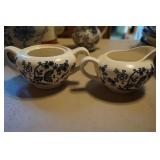 Vtg Blue Bonnet Creamer & Sugar