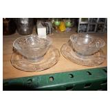 2 Sherbet Bowls w/underplate