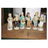 Collection of 6 Figurines Older Men & Woman