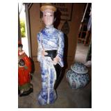 Vtg Statute of a Asian Man