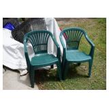 2 Plastic Outdoor Chairs