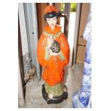 Vtg Statue of Asian Woman