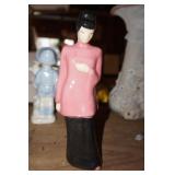 Vtg Porcelain Figurine of a Asian Woman Pink Dress