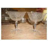 2 Vtg Champagne Glasses