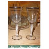 2 Tall Wine Glasses