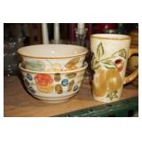 2 Bowls & Coffee Mug by Gibson