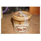 Small Crock Spice Pot
