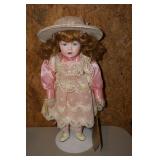 Doll Mann Doll Collectors Pink Dress/big Hat