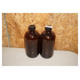 2 Brown Bottles