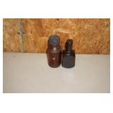 2 Small Brown Bottles