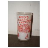 Horns Cars of Yester Years Glass