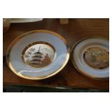 Set of 2 Plates Art of Chokin White Trim