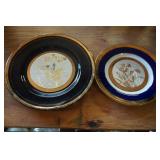 Set of 2 Plates Art of Chokin Blue Trim
