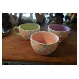 Set of 3 Spring Theme Cups & Saucers