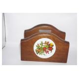 Vtg Wooden Mail Holder