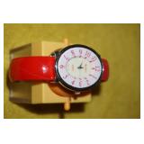 DaVanci Red and White Cuff Watch