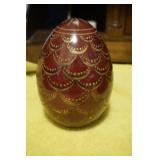 Burgandy Porcelain Egg