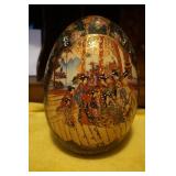 Large Porcelain Egg with Gasha Girls