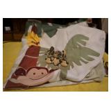 Monkey Shower Curtain and Matching Hooks