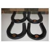 Four Horseshoes with Pennies