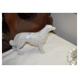 Porcelain White Dog Figurine