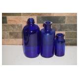 Two Cobalt Blue Bottles