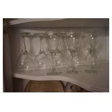 Set of 8 Vintage Stemware Wine Goblets