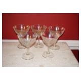Set of 5 Iridescent Goblets