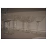 Set of 4 Vintage Etched Glasses