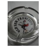 Old San Francisco Steak House Glass Ashtray