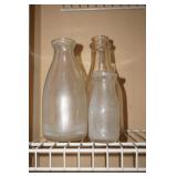 Collection of Glass Milk Bottles