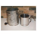 Two Metal Flour Sifters