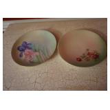 Two Decorative Plates Flower Motif