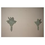 Pair of Decoratvie Wall Sconces with Birds