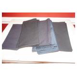 Eleven Black Linen Napkins