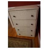 Four Drawer Dresser with Crackle Finish