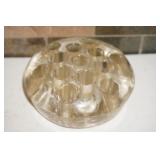 Clear Glass From with Feet