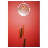 VTG Glass Pressed Flower Wind Chime