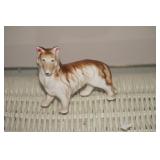 Porcelain Dog German Shepherd Figurine