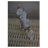 2 Porcelain Dog w/ chain
