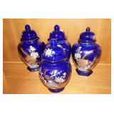 Cobalt Blue Eight Piece Canister Set