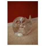 Clear Art Glass Snail